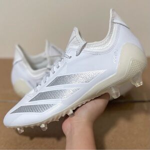 Adidas Adizero Electric 1 II Football Cleats White Silver IF1914 Men's Size 9